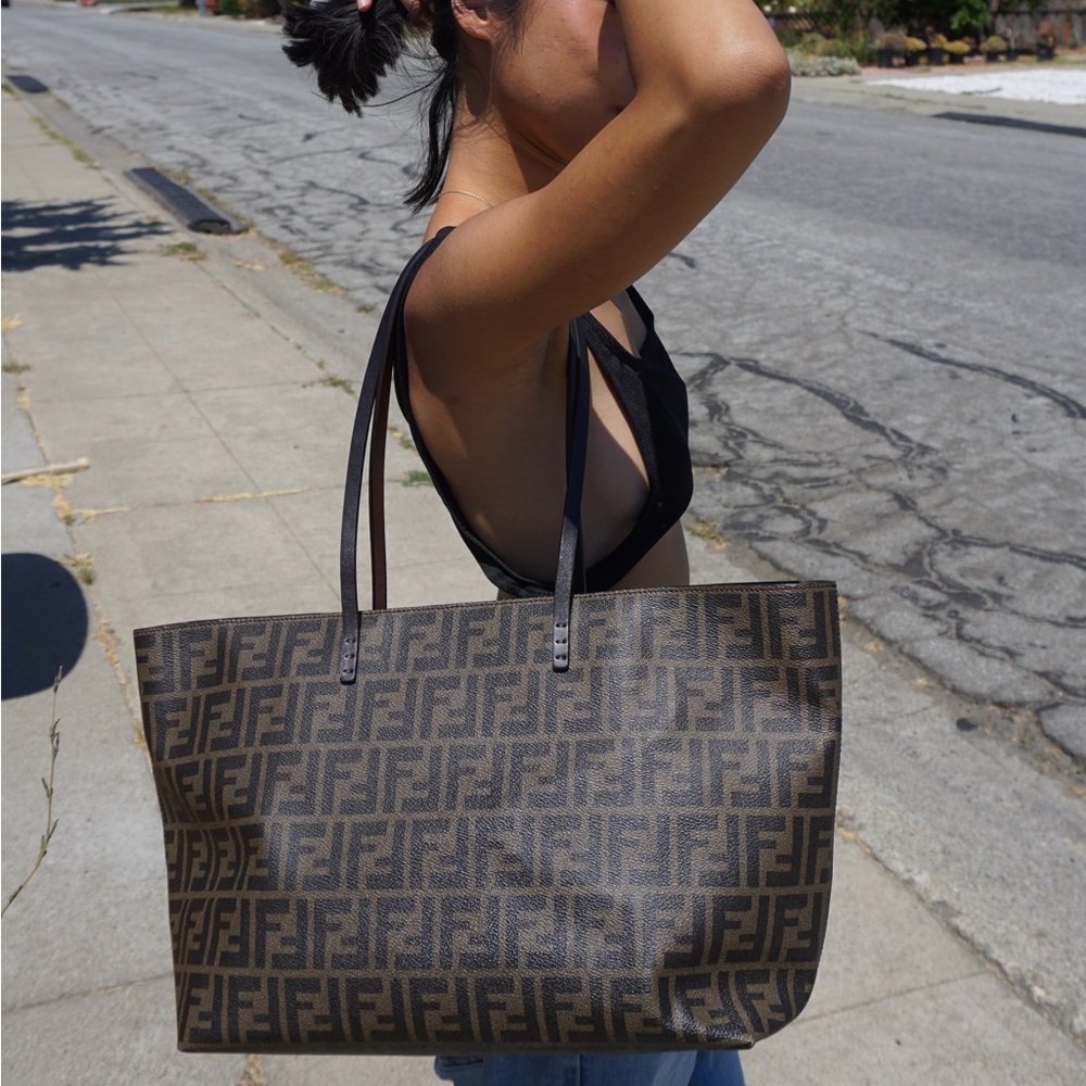 Authentic Fendi Zucca Canvas Tote